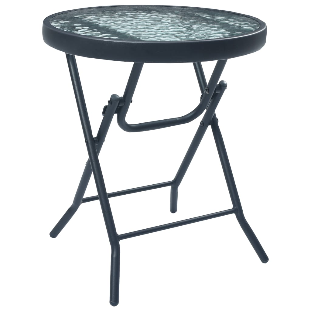 vidaXL 3-tlg. Bistro-Set Grau Stahl