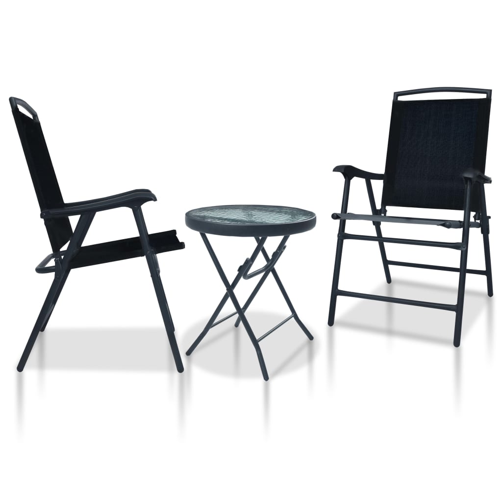 vidaXL 3-tlg. Bistro-Set Grau Stahl