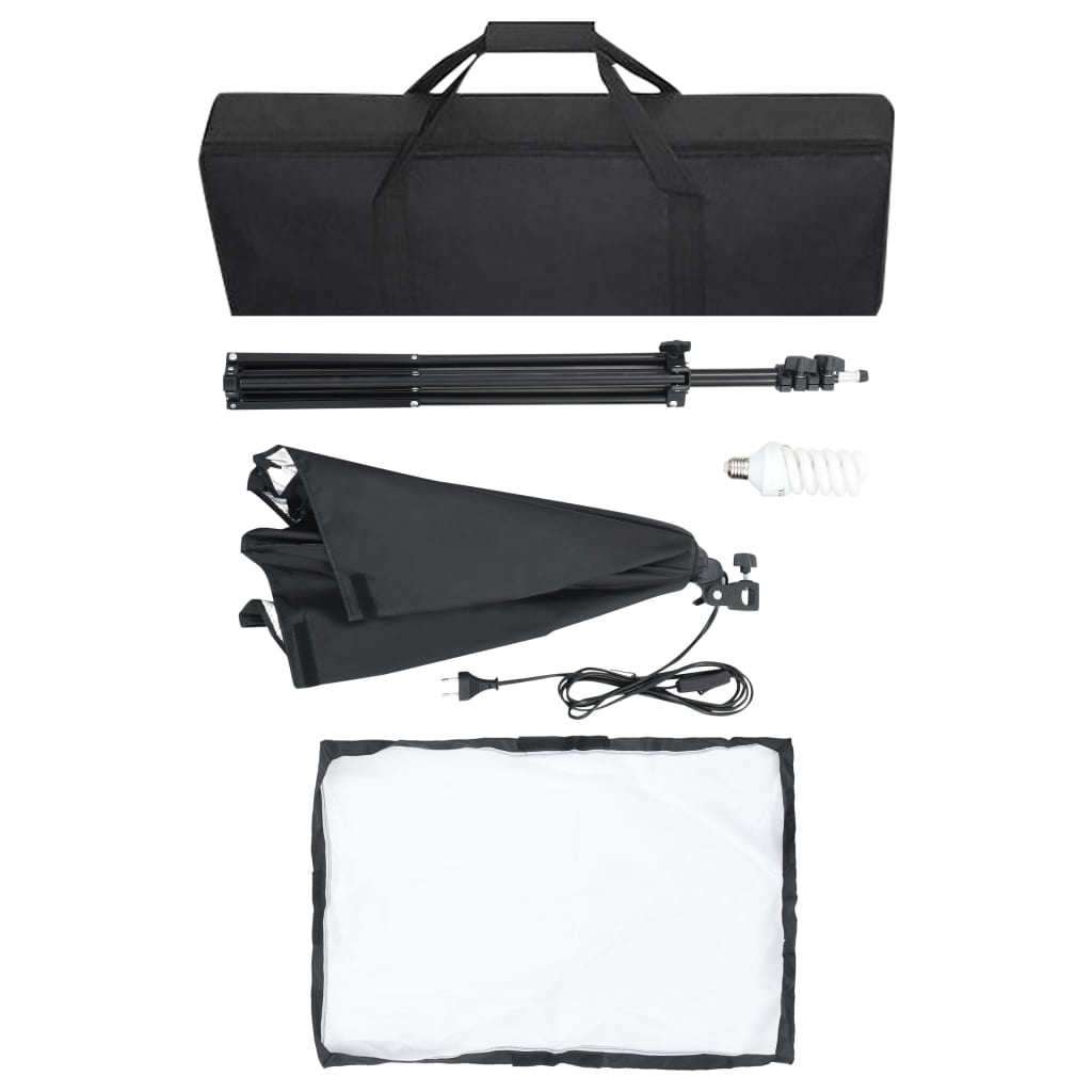 vidaXL Fotostudio-Set mit Softboxen und Hintergrundsystem