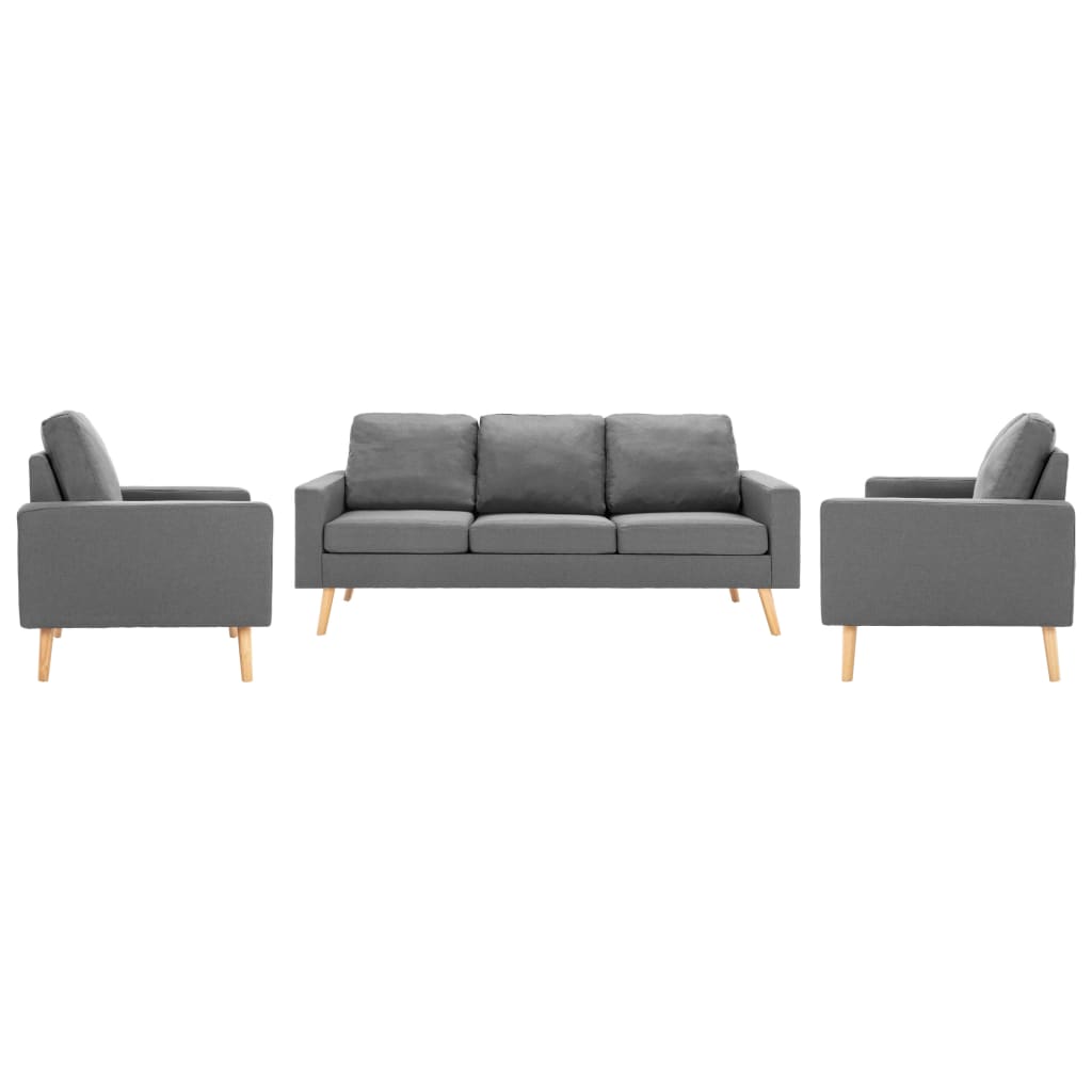 2-Sitzer-Sofa Hellgrau Stoff