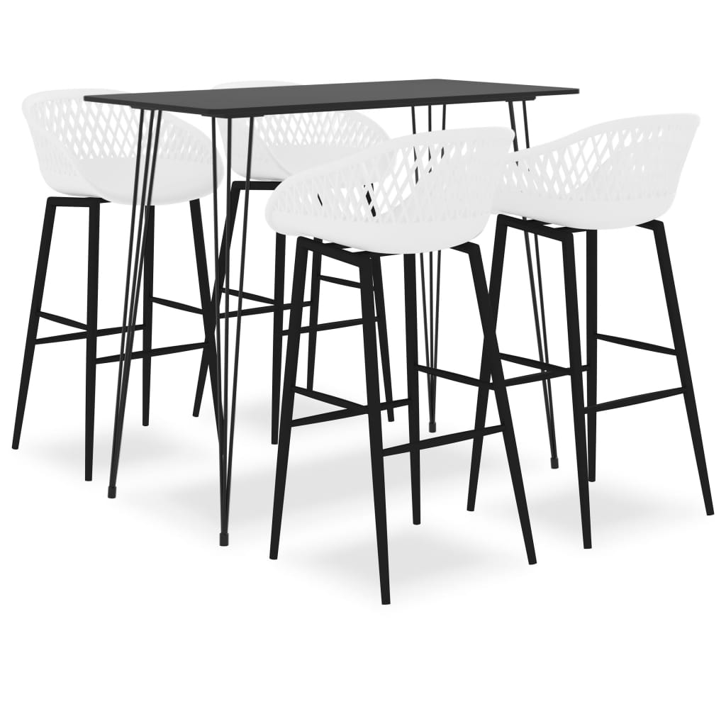 vidaXL 5-tlg. Bar-Set Schwarz