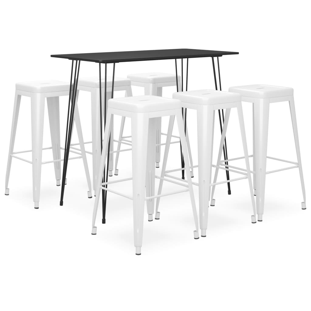 vidaXL 5-tlg. Bar-Set Schwarz