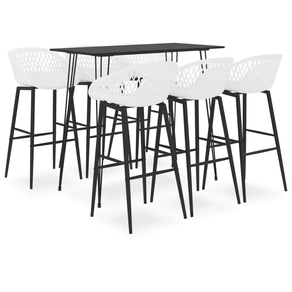 vidaXL 5-tlg. Bar-Set Schwarz