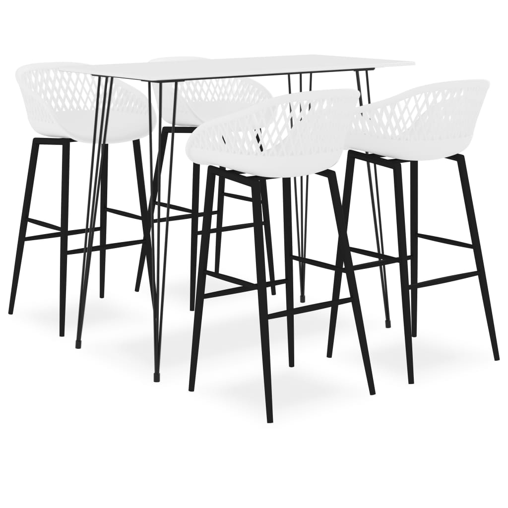 vidaXL 5-tlg. Bar-Set Schwarz