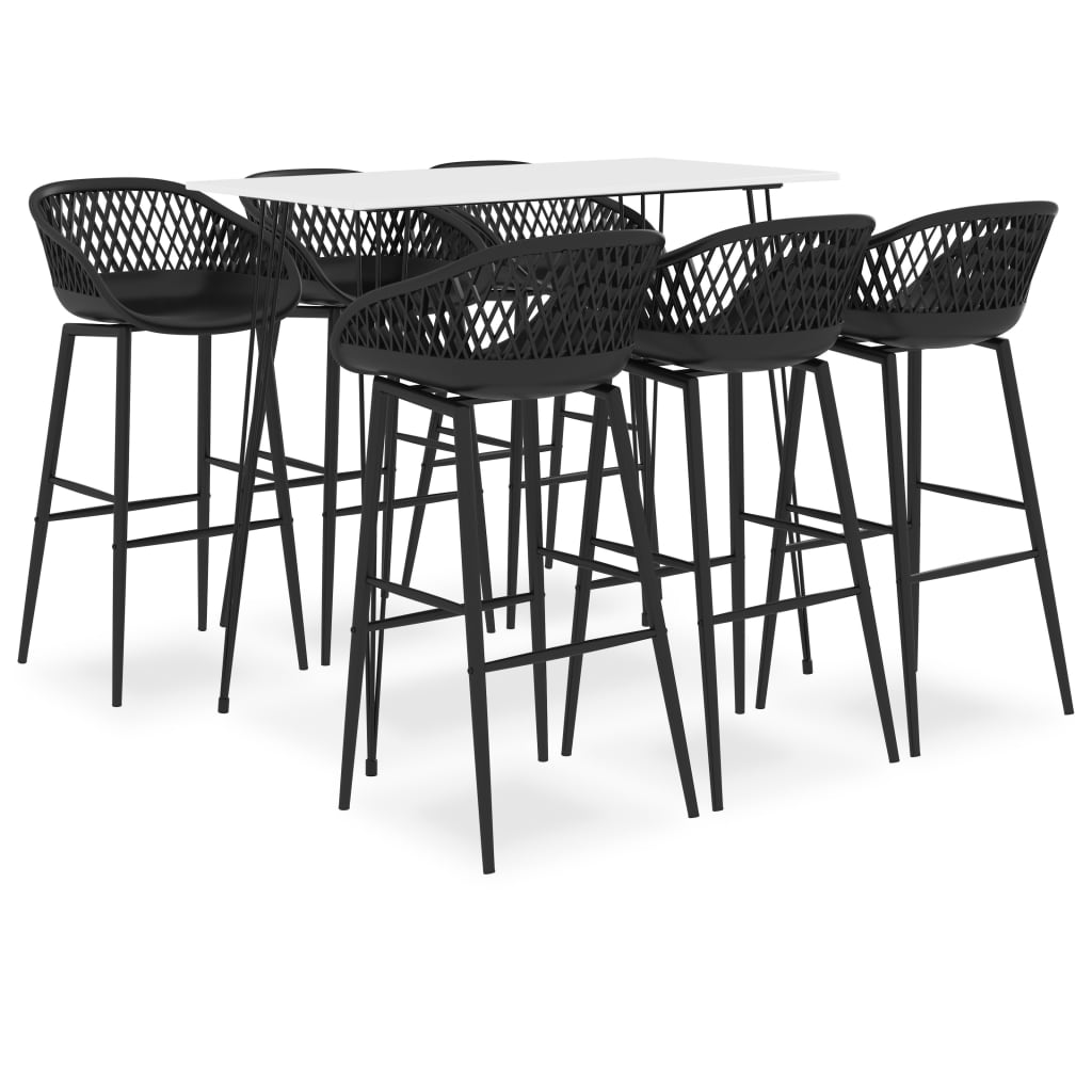 vidaXL 5-tlg. Bar-Set Schwarz
