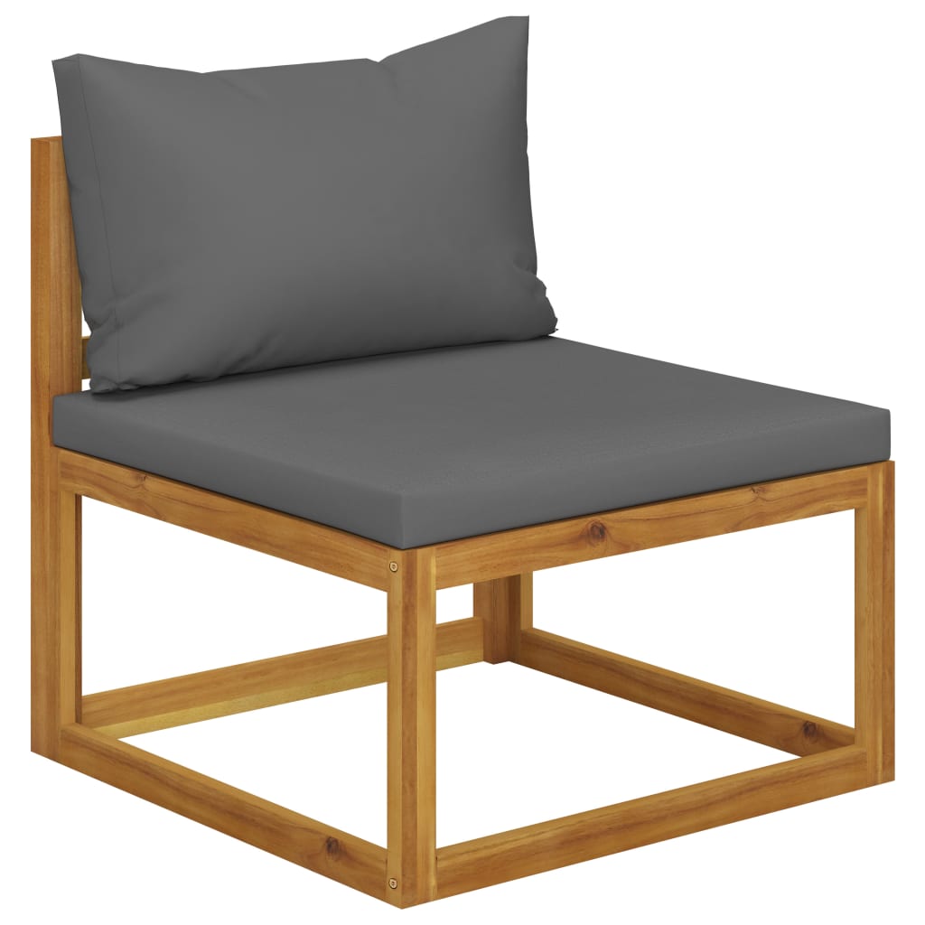 vidaXL 4-tlg. Garten-Lounge-Set mit Auflagen Massivholz Akazie