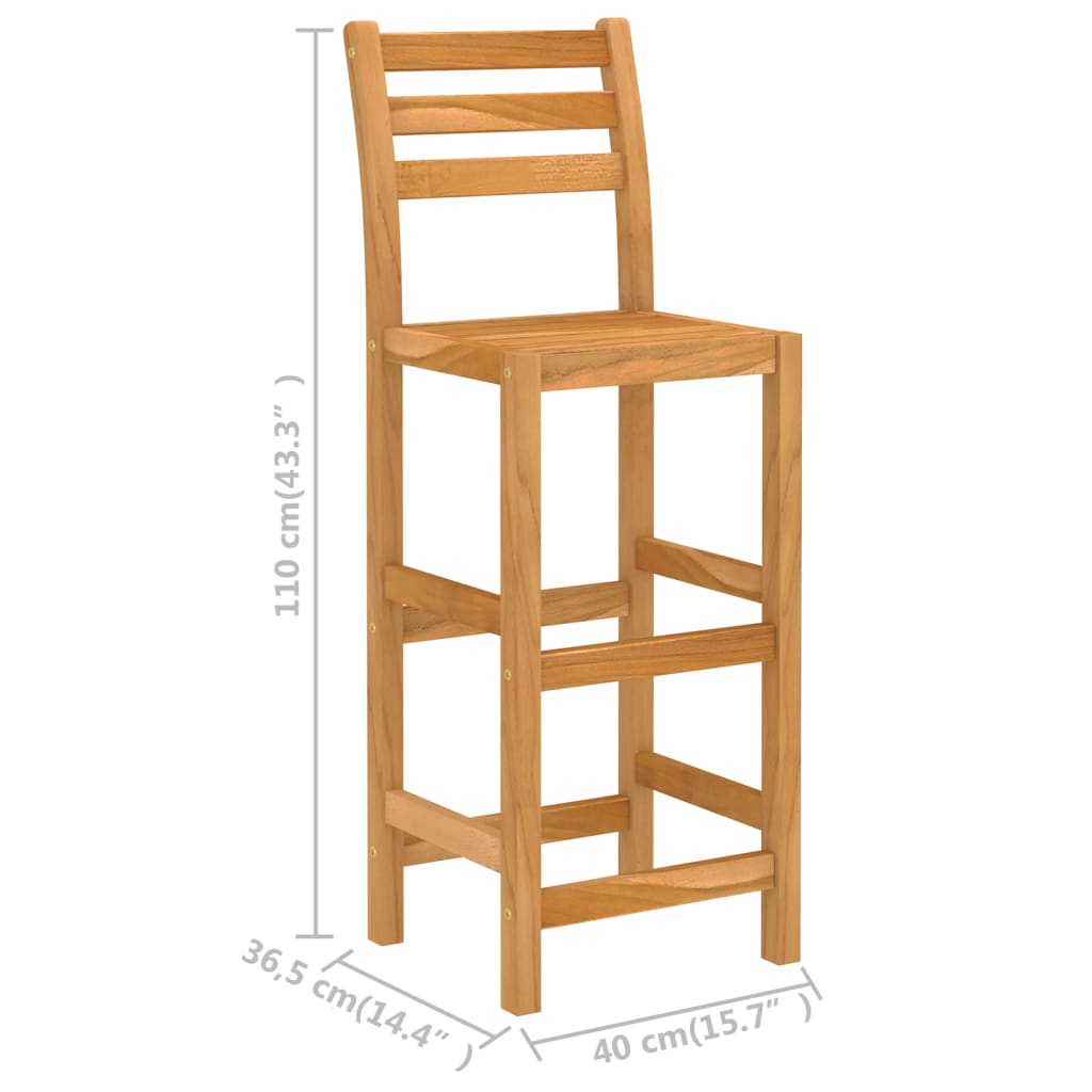 vidaXL 5-tlg. Gartenbar-Set Massivholz Akazie