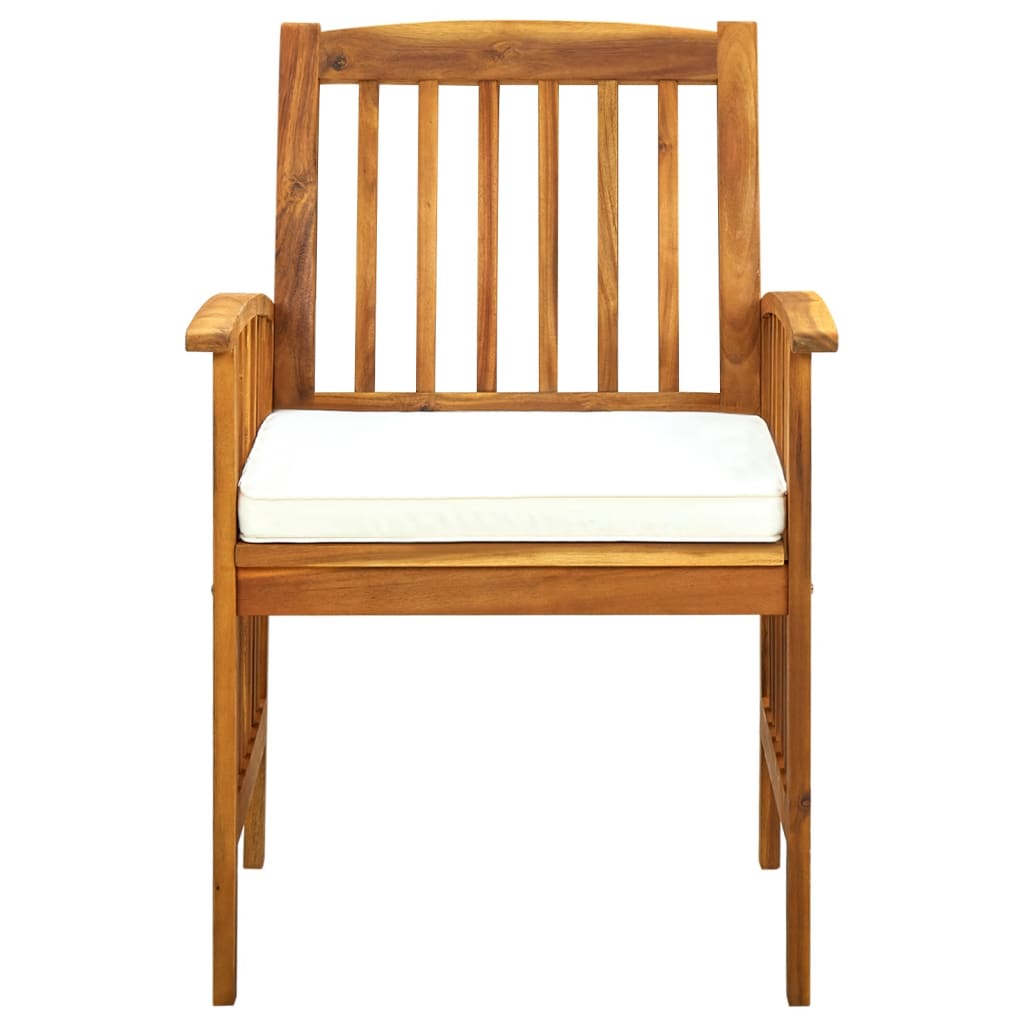 vidaXL 7-tlg. Garten-Essgruppe mit Kissen Massivholz Akazie