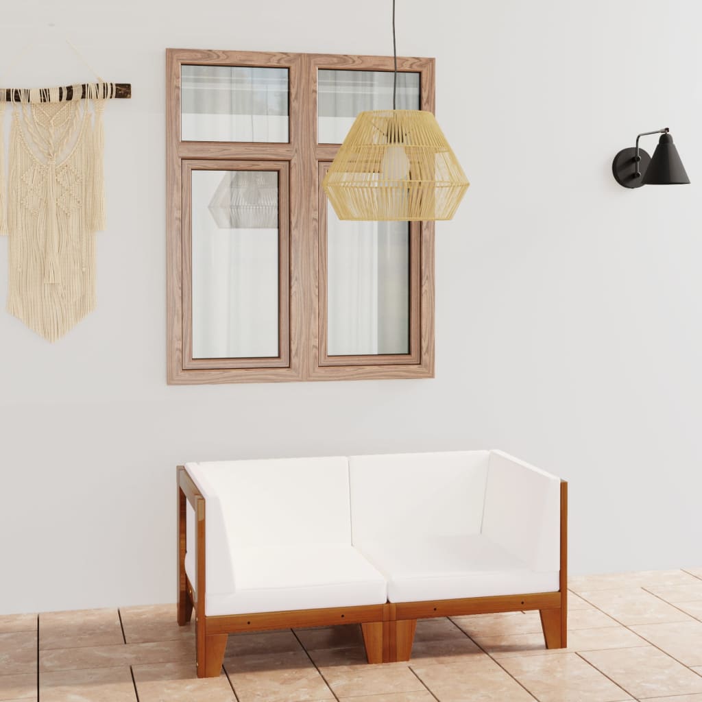 vidaXL 7-tlg. Garten-Lounge-Set mit Kissen Massivholz Akazie