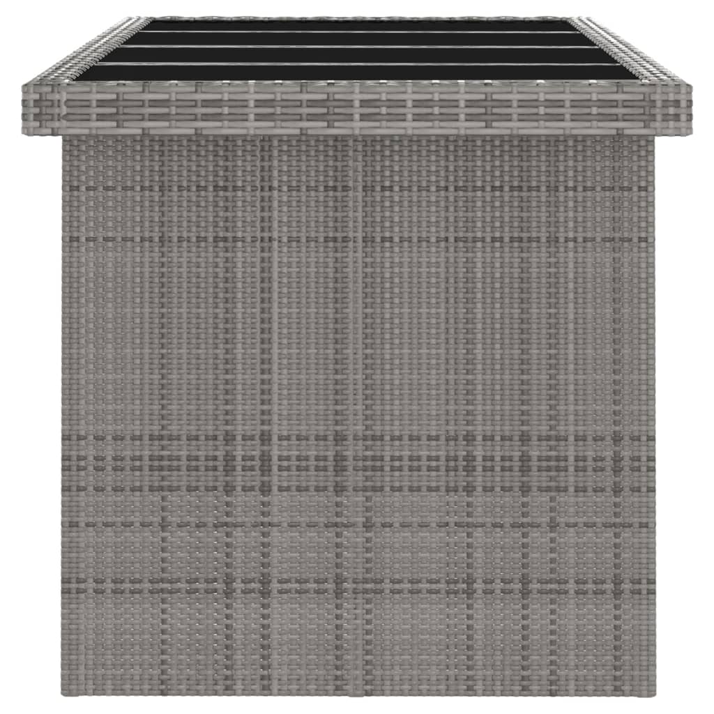 vidaXL 9-tlg. Garten-Essgruppe mit Kissen Poly Rattan Grau