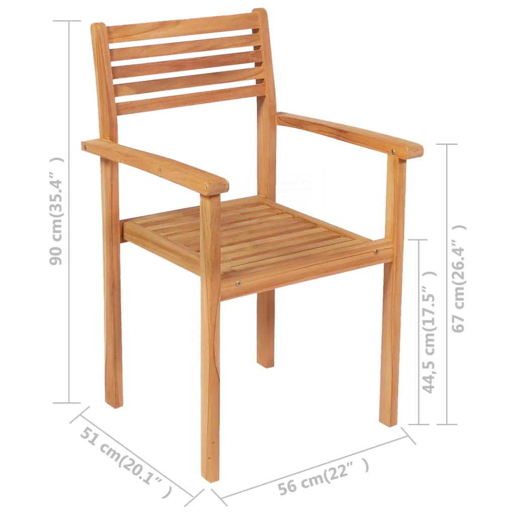 vidaXL 5-tlg. Garten-Essgruppe Massivholz Teak