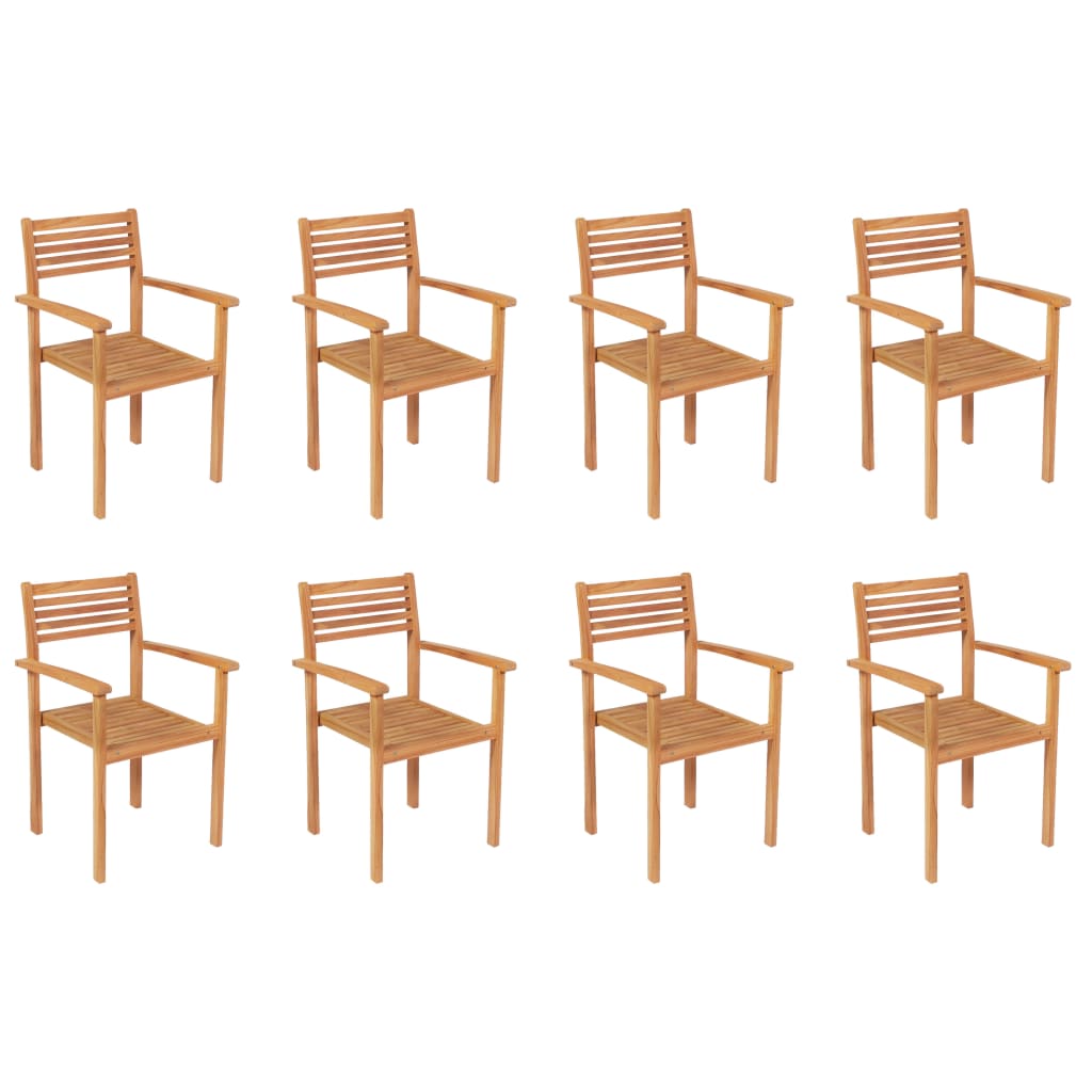 vidaXL 9-tlg. Garten-Essgruppe Massivholz Teak