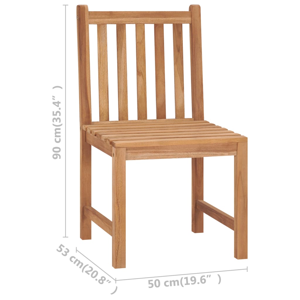 vidaXL 7-teiliges Garten-Ess-Set 180 x 90 cm Massivholz Teak