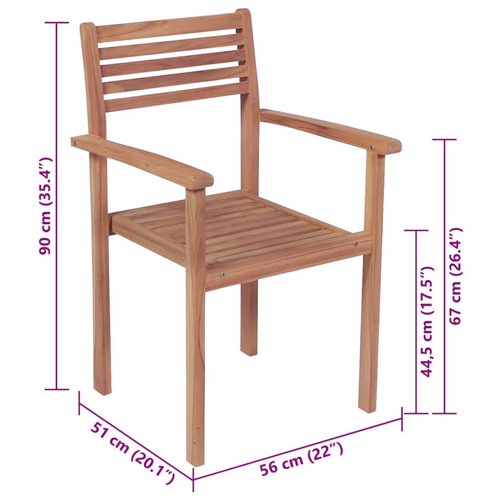 vidaXL Gartenstühle 2 Stk. mit Anthrazit Kissen Massivholz Teak