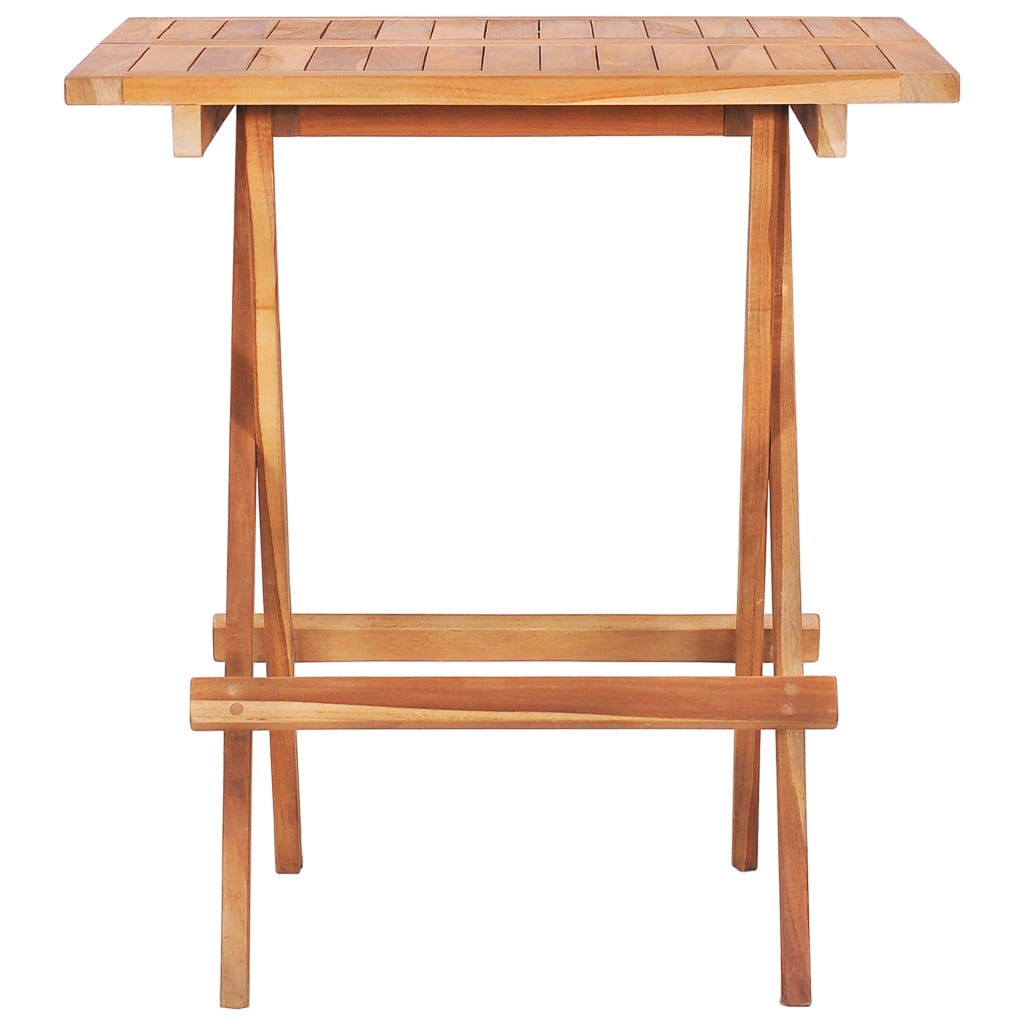 vidaXL 3-tlg. Bistro-Set mit Anthrazit Kissen Massivholz Teak