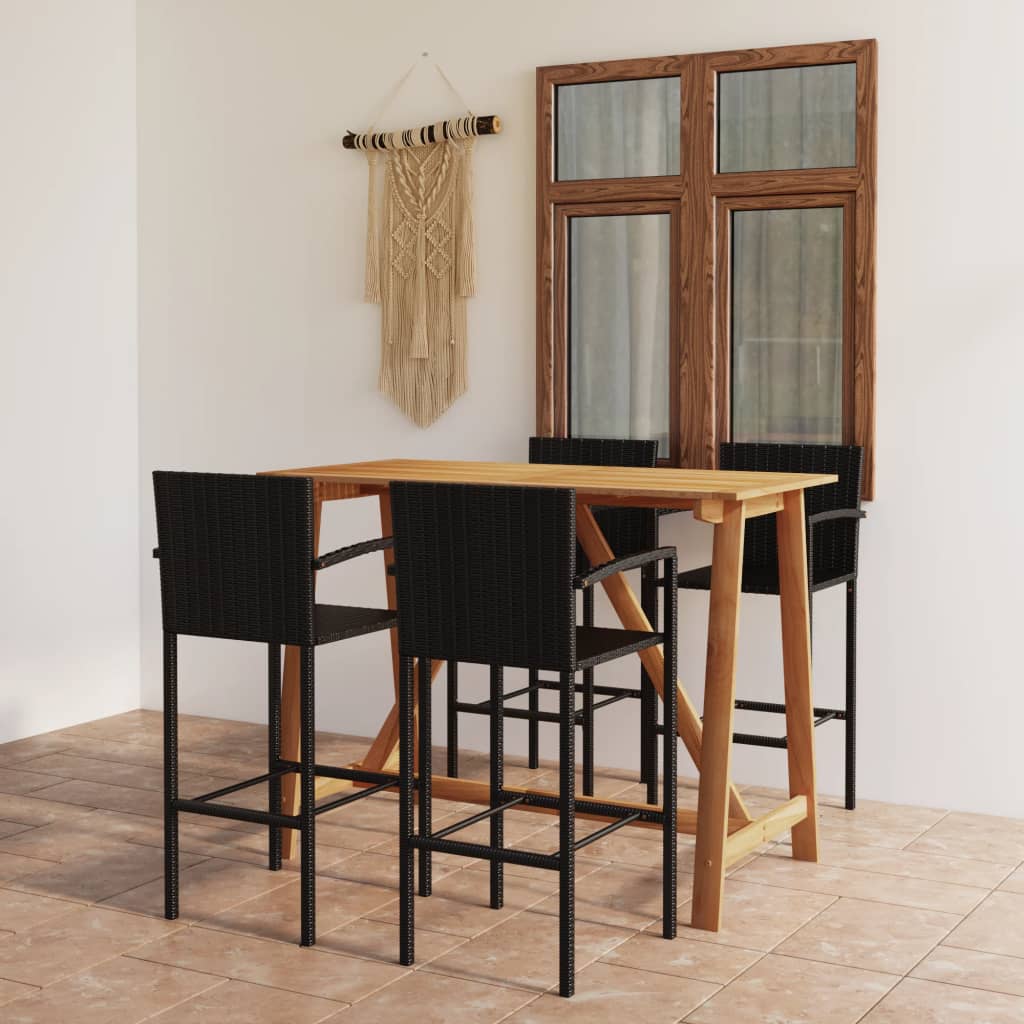 5-tlg. Gartenbar-Set Braun