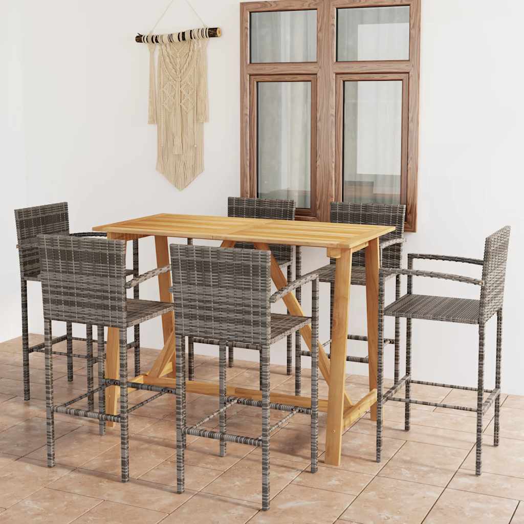 5-tlg. Gartenbar-Set Braun