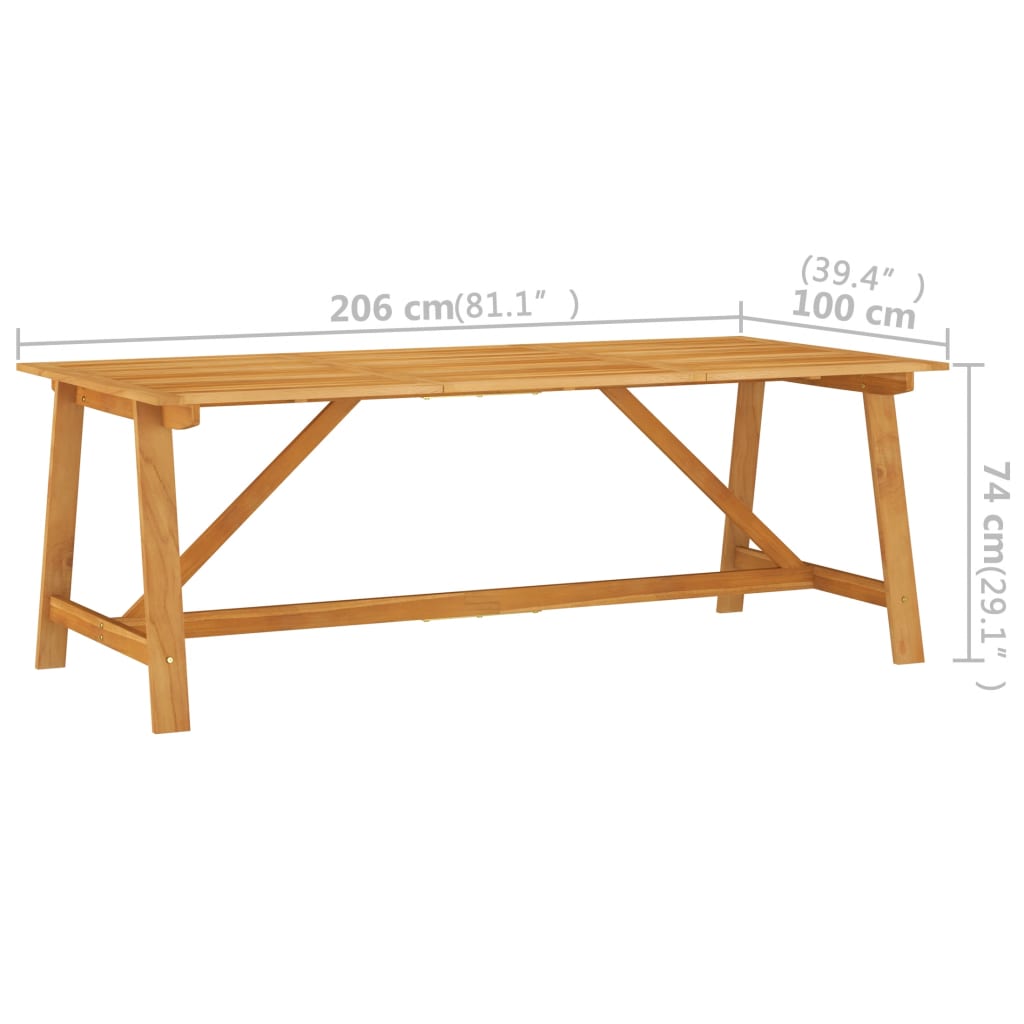 vidaXL 7-tlg. Garten-Essgruppe Braun