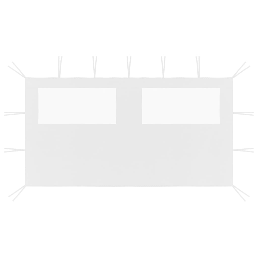 vidaXL Pavillon-Seitenwand mit Fenstern 6x2 m Creme
