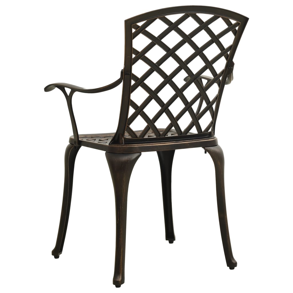 vidaXL 3-tlg. Bistro-Set Aluminiumguss Bronzen