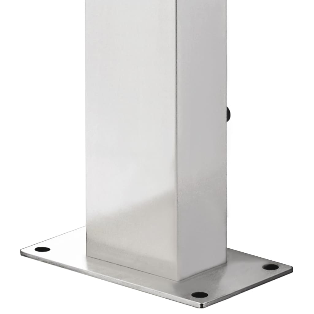 vidaXL Gartendusche mit Brauner Bodenplatte 225 cm Edelstahl