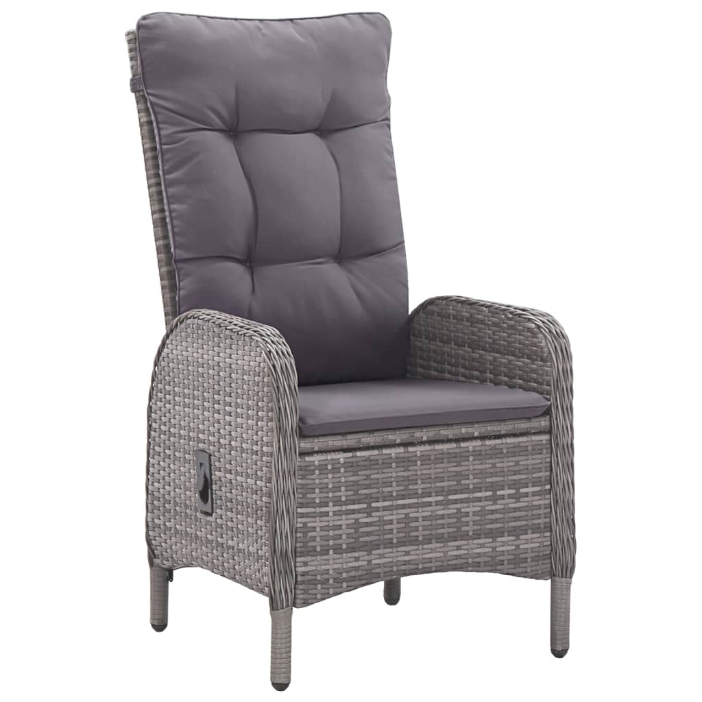 vidaXL 5-tlg. Garten-Essgruppe Grau