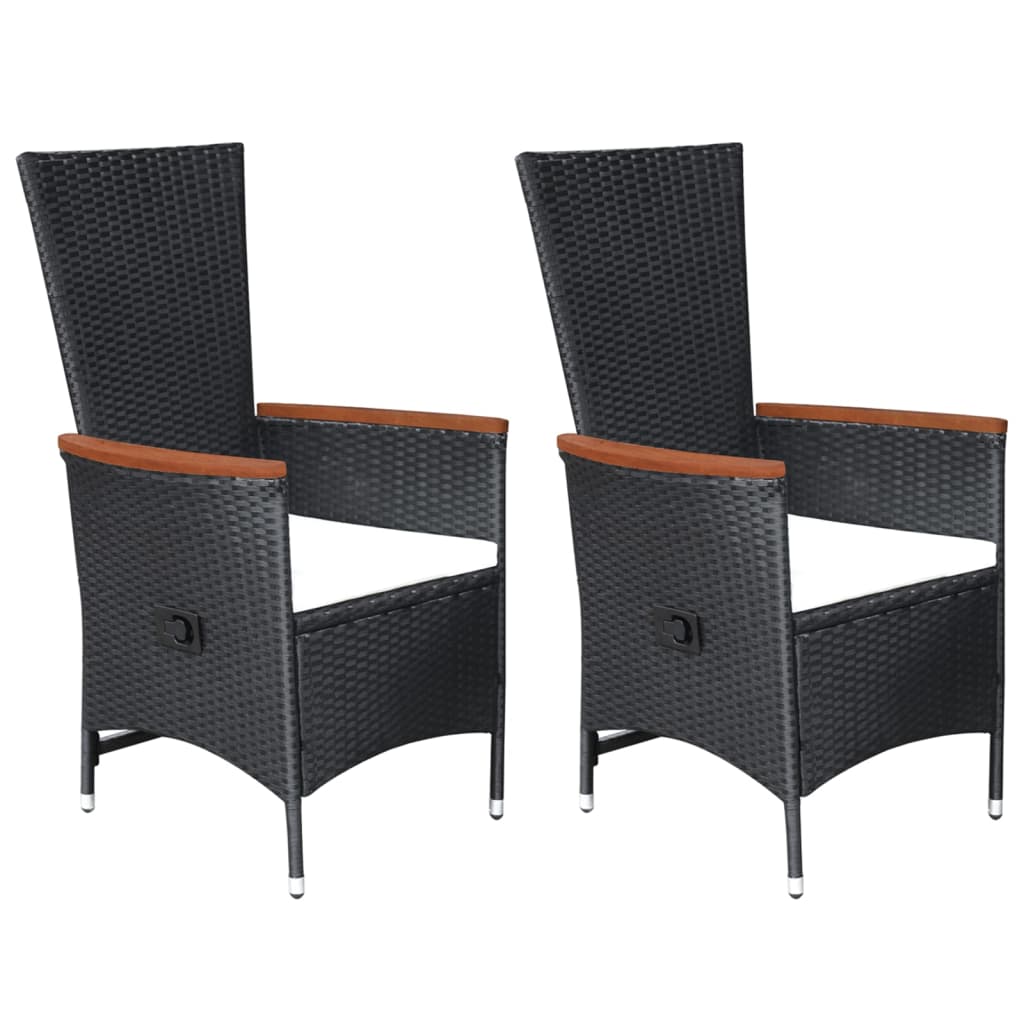 vidaXL 5-tlg. Garten-Essgruppe Schwarz