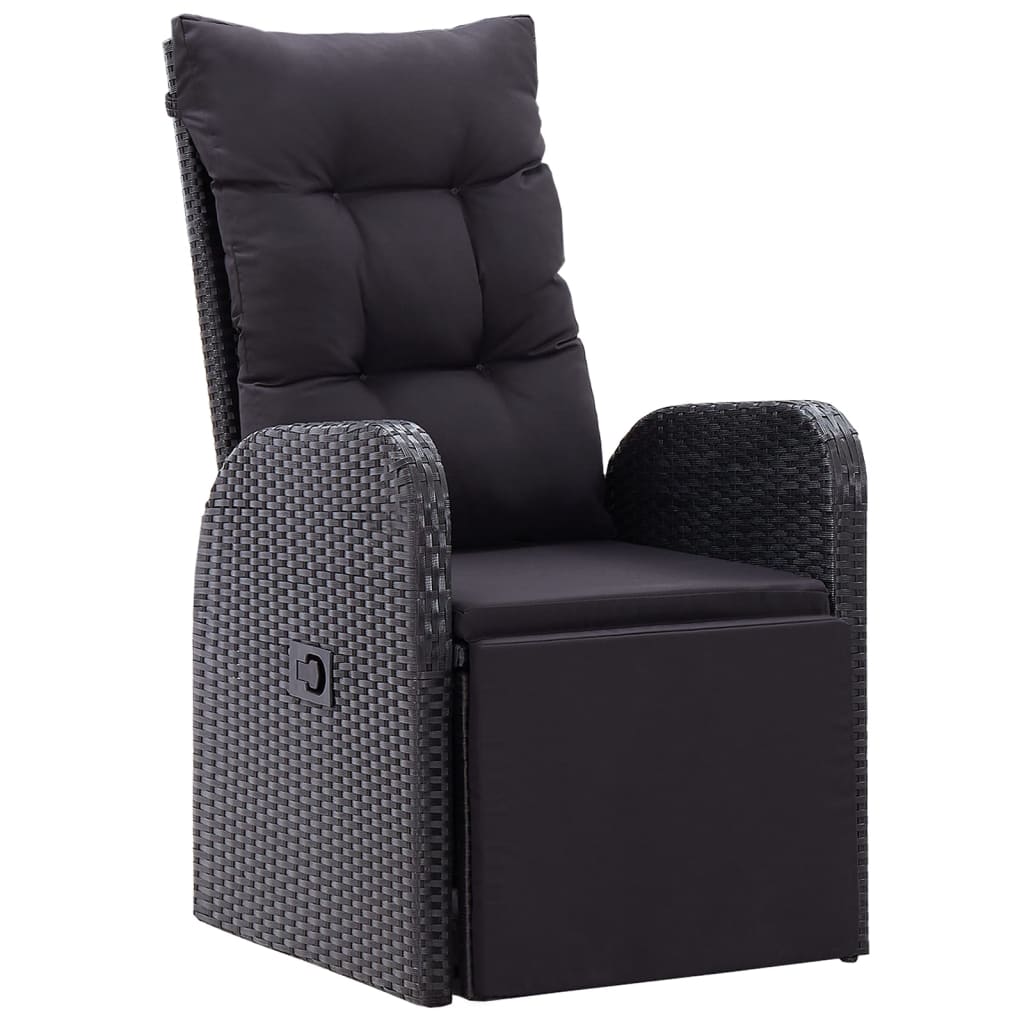 vidaXL 5-tlg. Garten-Essgruppe Schwarz