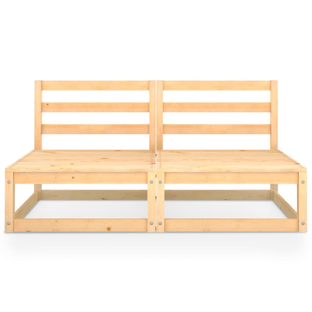 vidaXL 2-Sitzer-Gartensofa Kiefer Massivholz