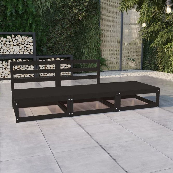 vidaXL 3-tlg. Garten-Lounge-Set Massivholz Kiefer