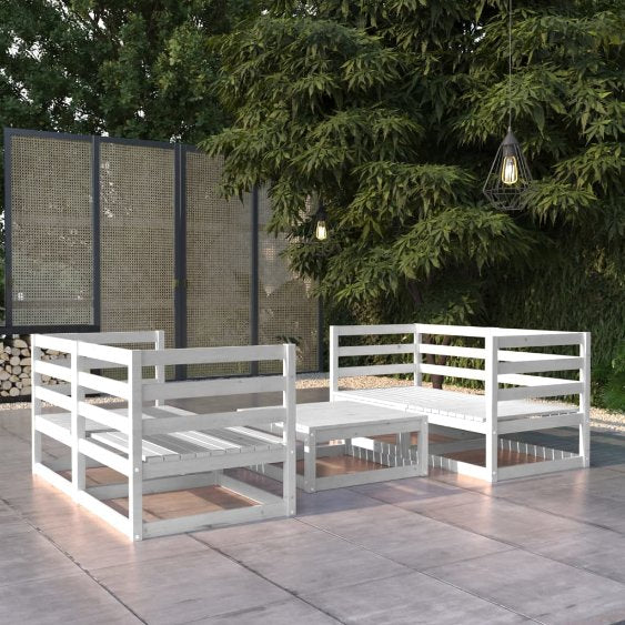 vidaXL 5-tlg. Garten-Lounge-Set Massivholz Kiefer