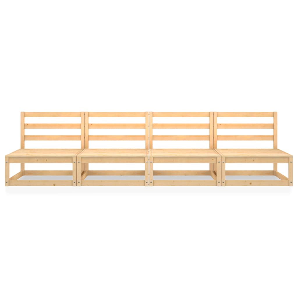 vidaXL Outdoor-Sofa 4-Sitzer Massivholz Kiefer
