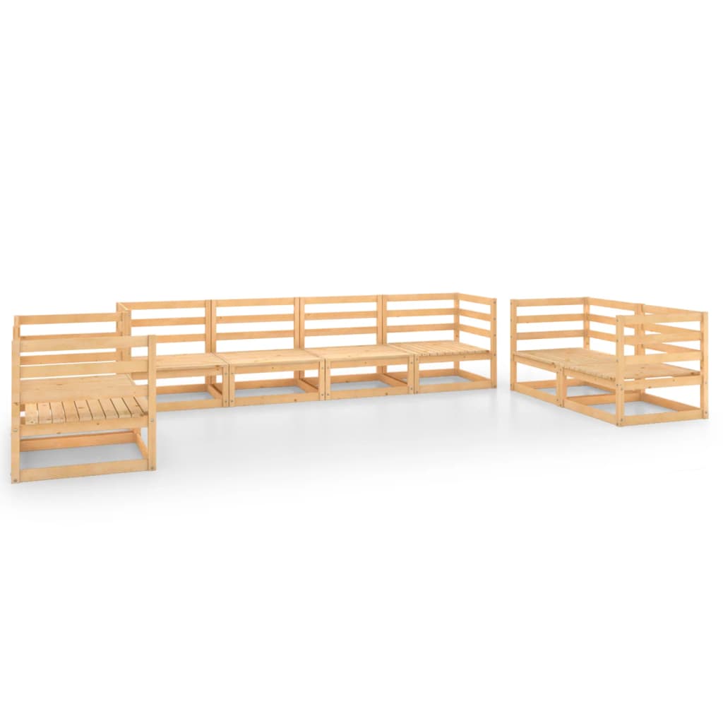 vidaXL 8-tlg. Garten-Lounge-Set Massivholz Kiefer
