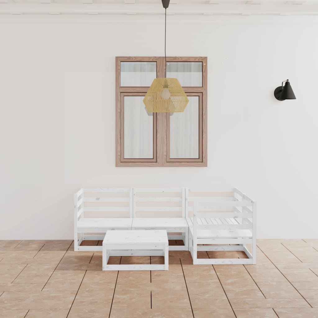 5-tlg. Garten-Lounge-Set Massivholz Kiefer