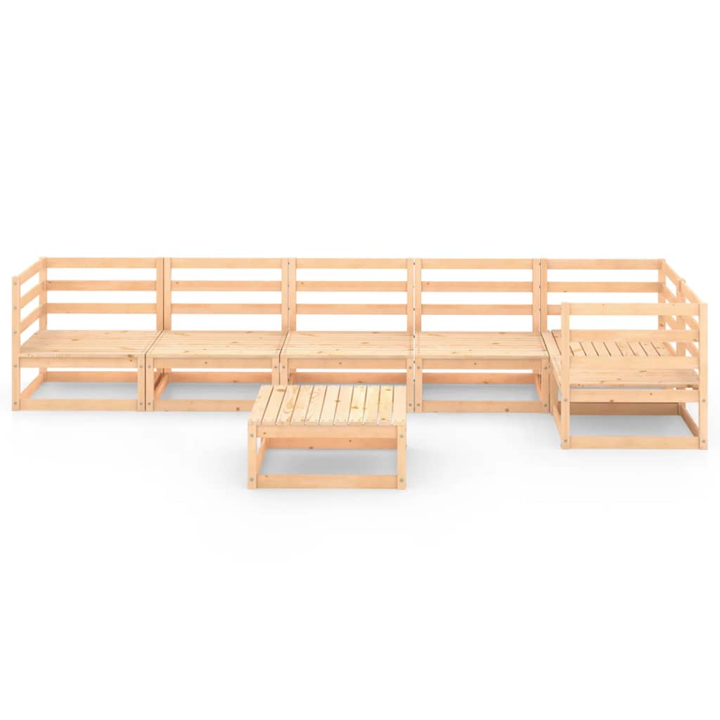 vidaXL 7-tlg. Garten-Lounge-Set Massivholz Kiefer