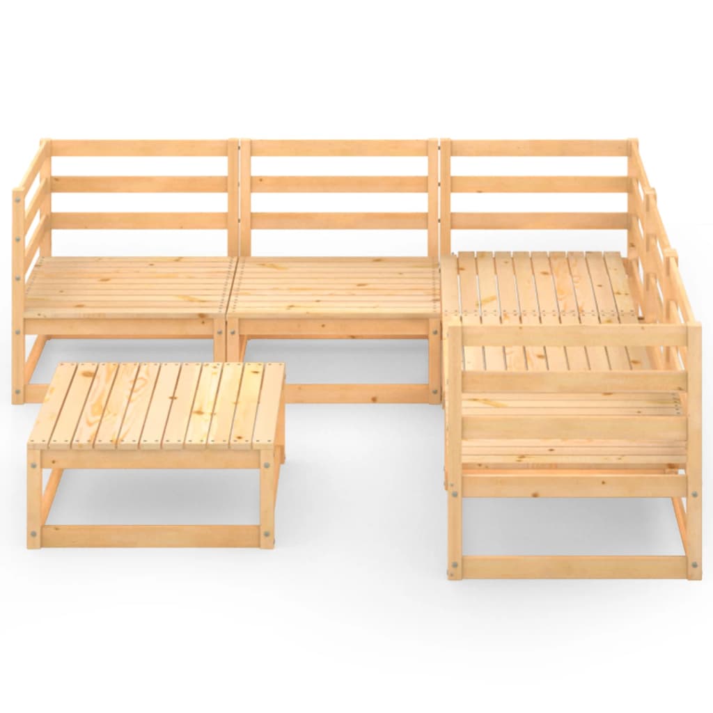 vidaXL 6-tlg. Garten-Lounge-Set Massivholz Kiefer