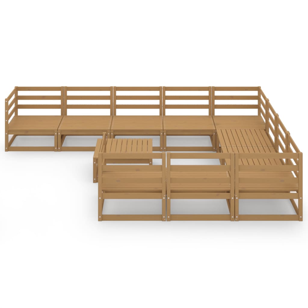 vidaXL 11-tlg. Garten-Lounge-Set Massivholz Kiefer