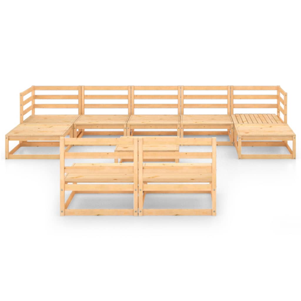 vidaXL 10-tlg. Garten-Lounge-Set Massivholz Kiefer
