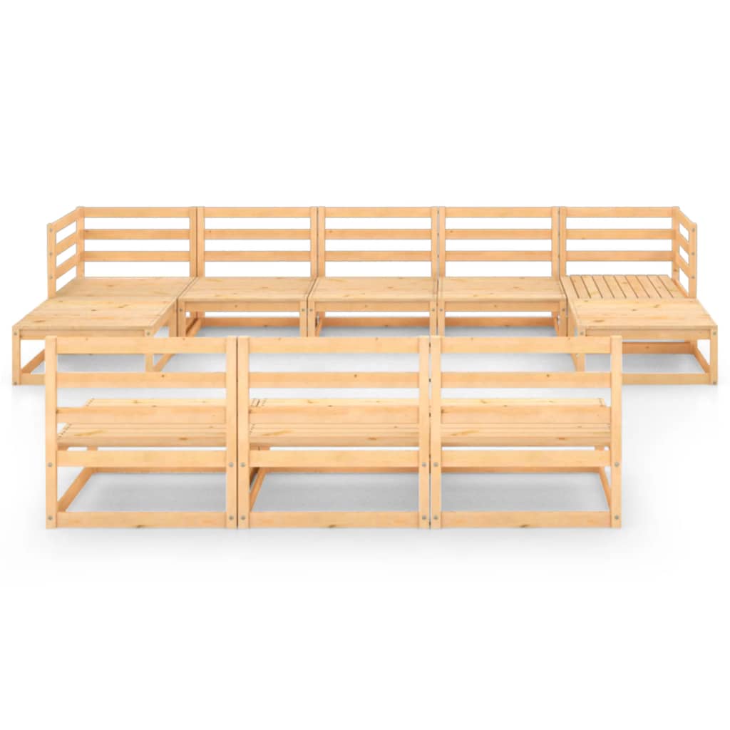 vidaXL 10-tlg. Garten-Lounge-Set Massivholz Kiefer
