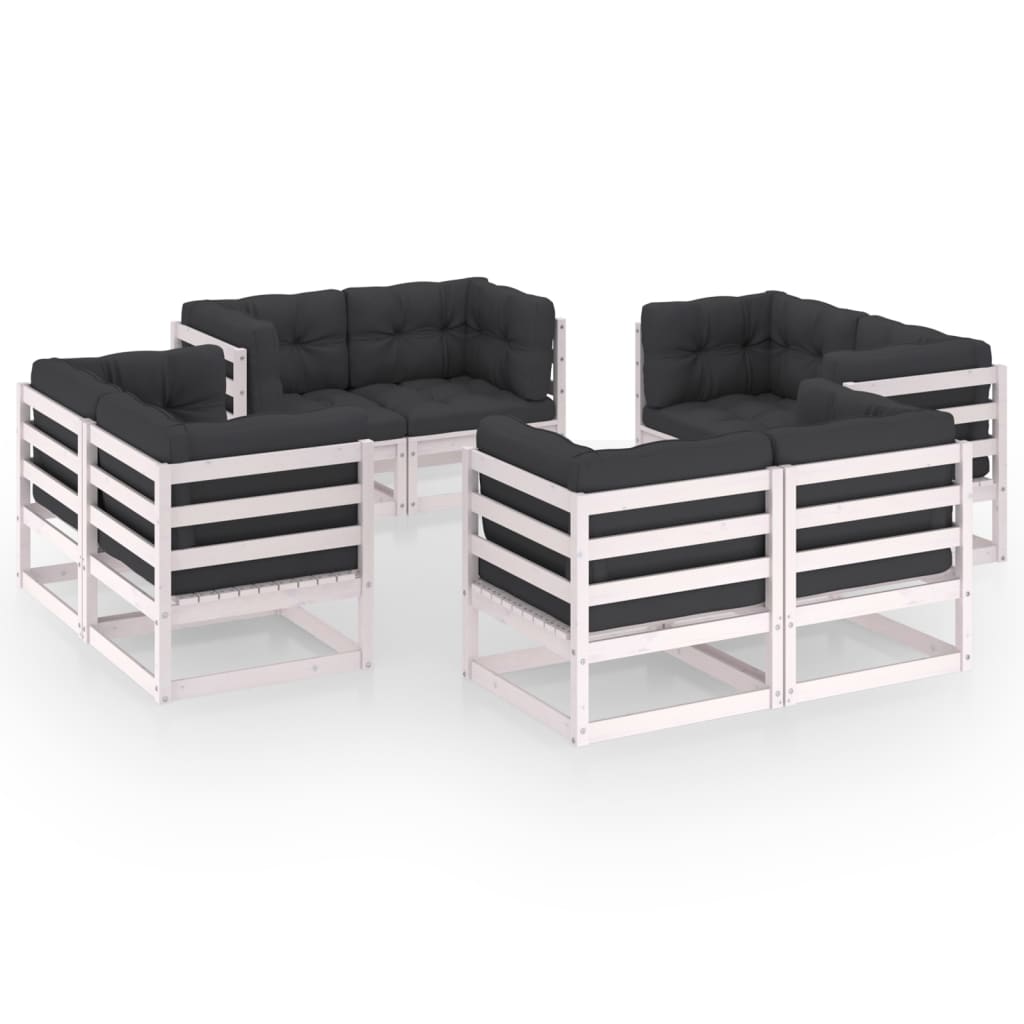 vidaXL 8-tlg. Garten-Lounge-Set Massivholz Kiefer