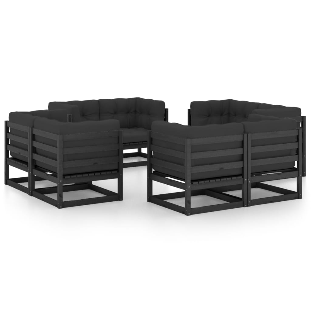 vidaXL 8-tlg. Garten-Lounge-Set Massivholz Kiefer