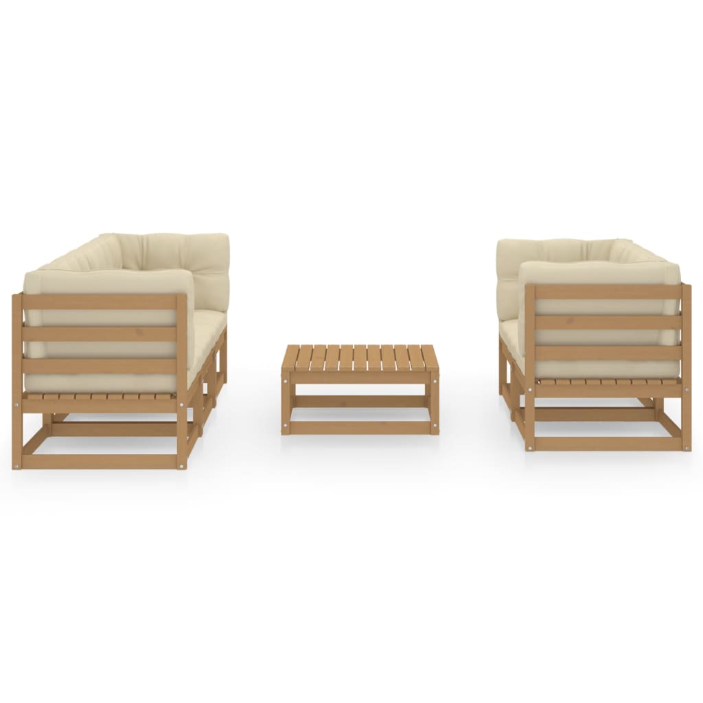 vidaXL 6-tlg. Garten-Lounge-Set Massivholz Kiefer