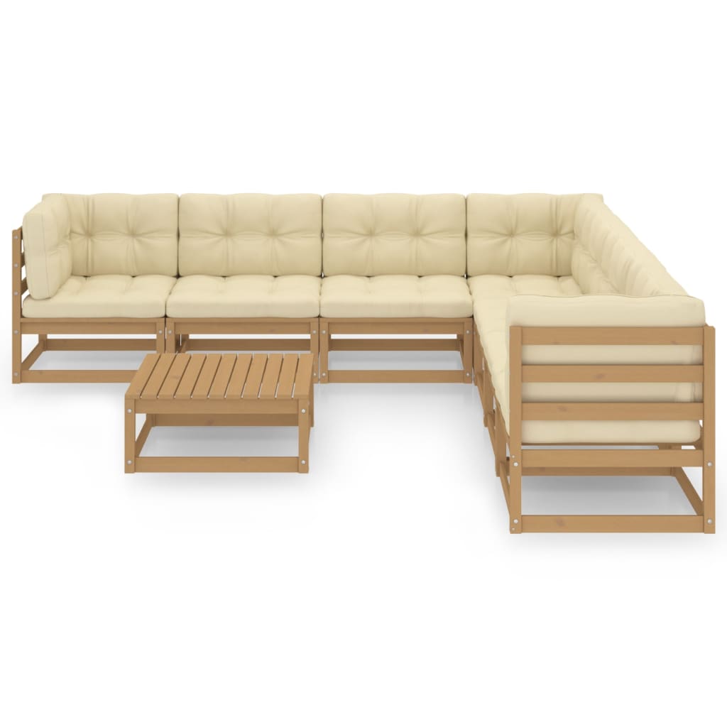 vidaXL 8-tlg. Garten-Lounge-Set Massivholz Kiefer