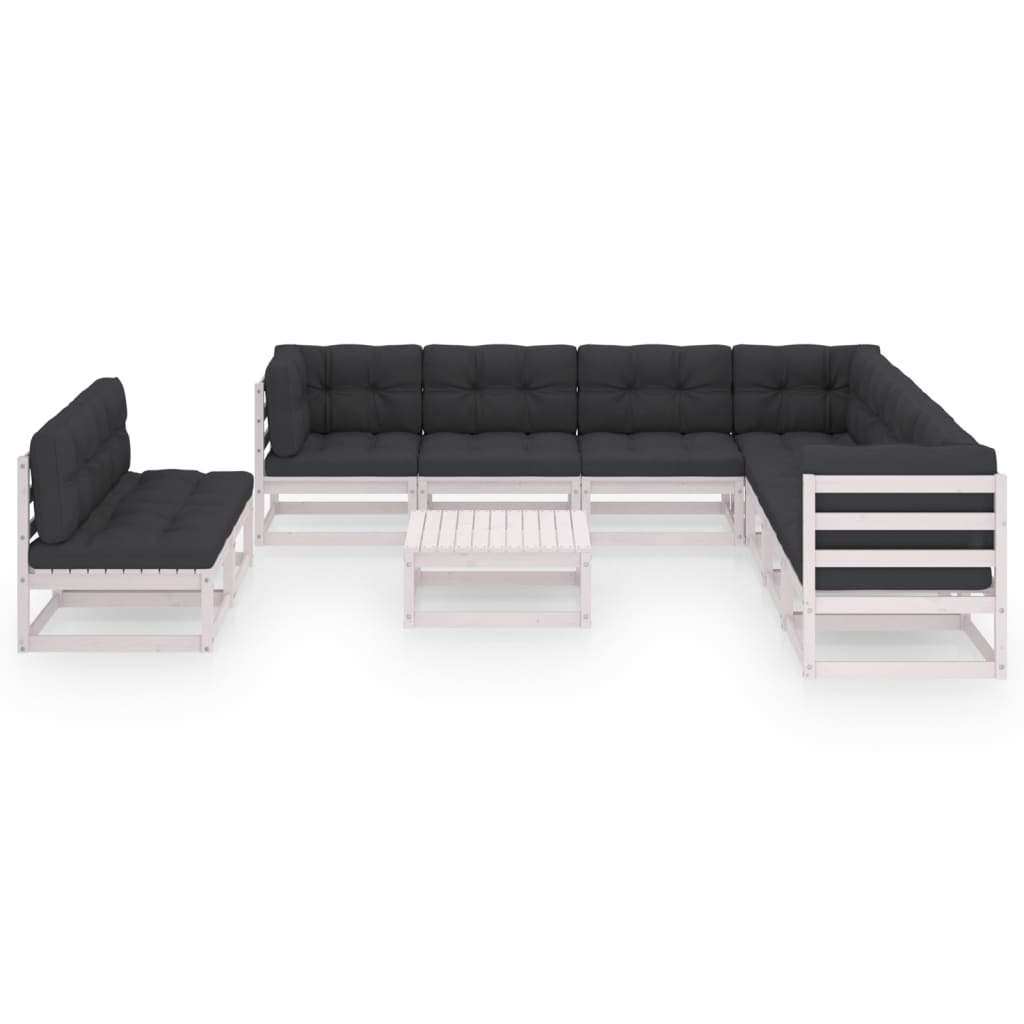 vidaXL 10-tlg. Garten-Lounge-Set Honigbraun Massivholz Kiefer
