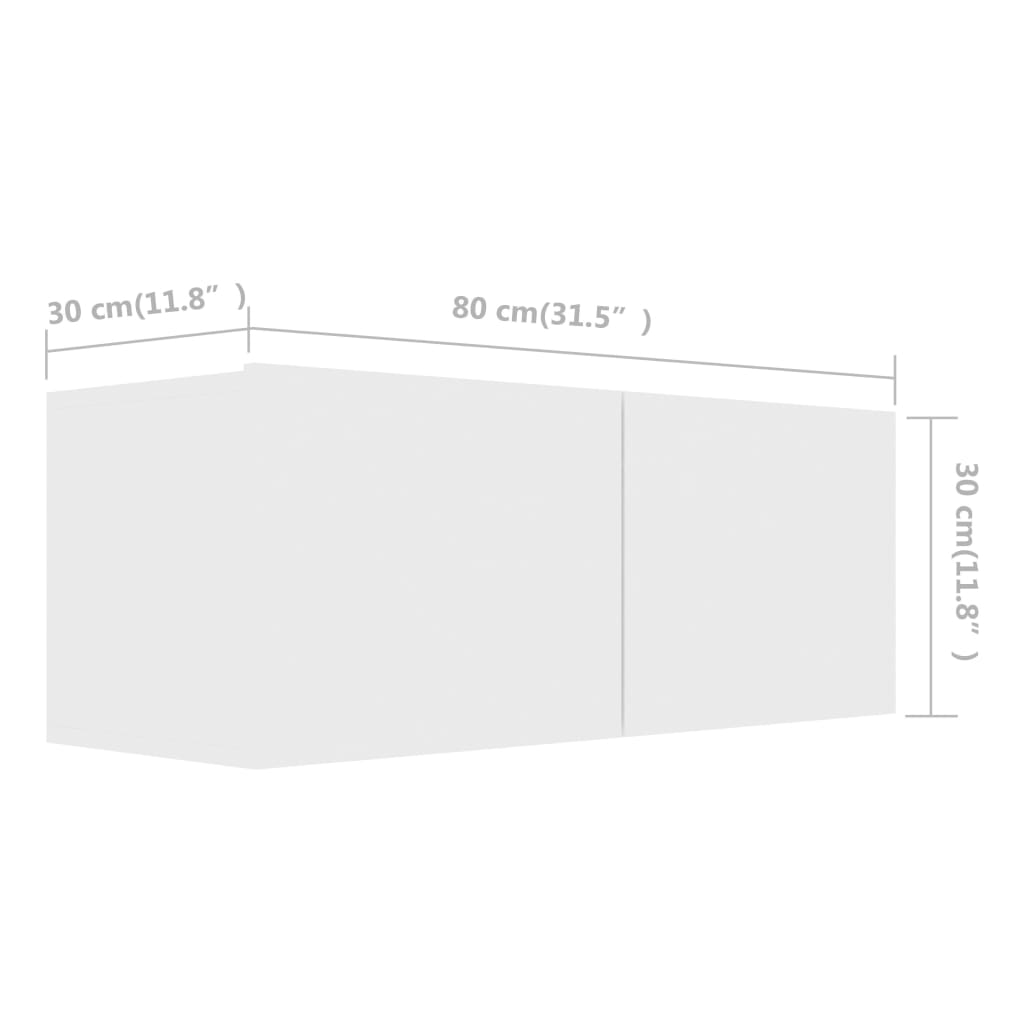 vidaXL 7-tlg. TV-Schrank-Set Weiß Holzwerkstoff
