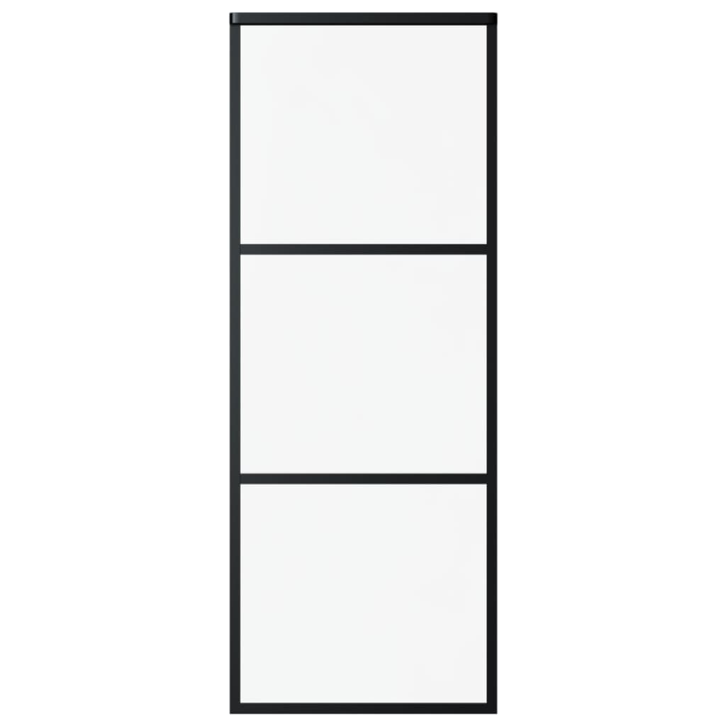 vidaXL Schiebetür mit Beschlag ESG-Glas & Aluminium 76x205 cm