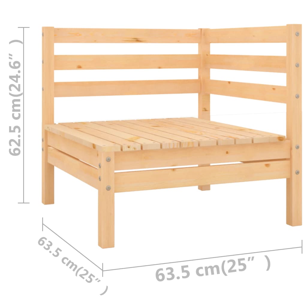 6-tlg. Garten-Lounge-Set Kiefer Massivholz