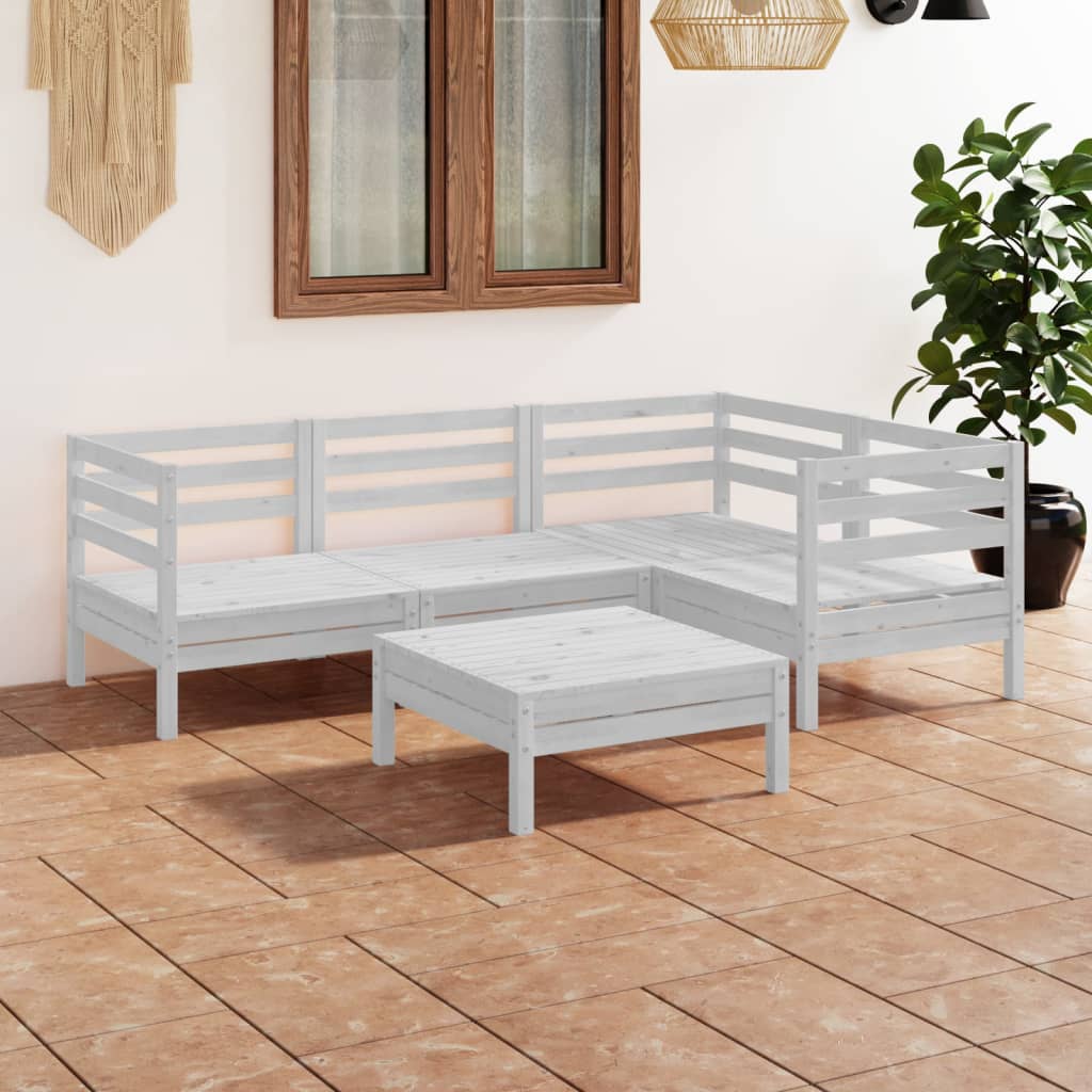 5-tlg. Garten-Lounge-Set Massivholz Kiefer