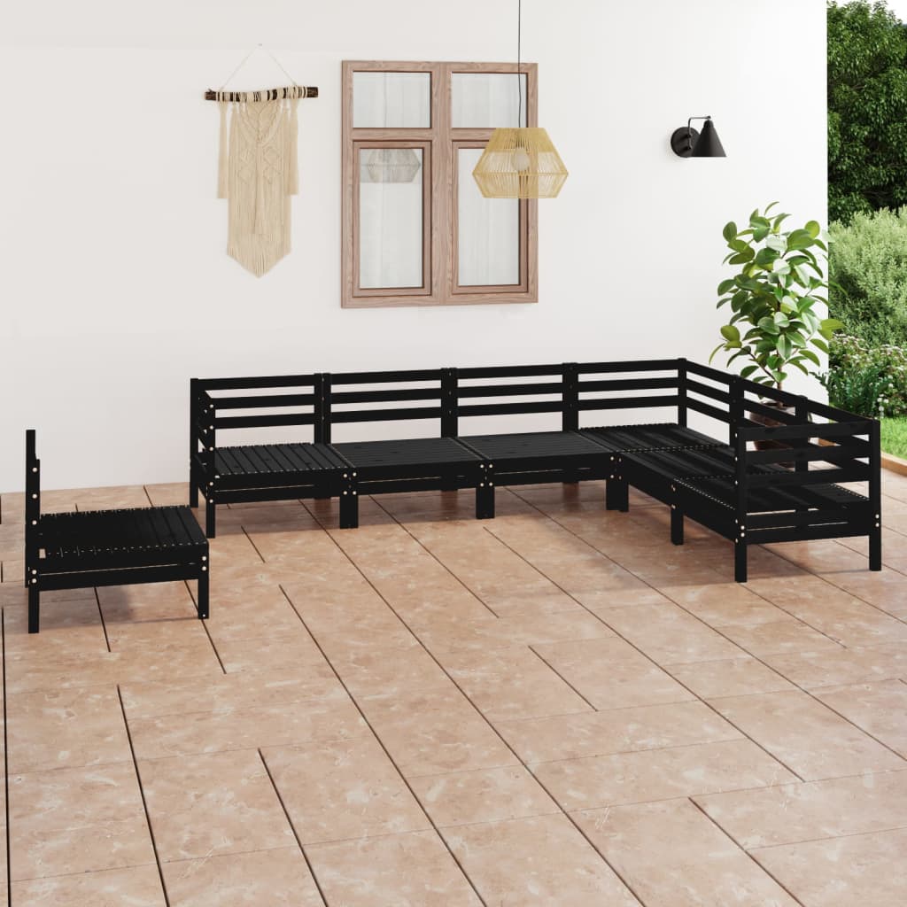 7-tlg. Garten-Lounge-Set Massivholz Kiefer