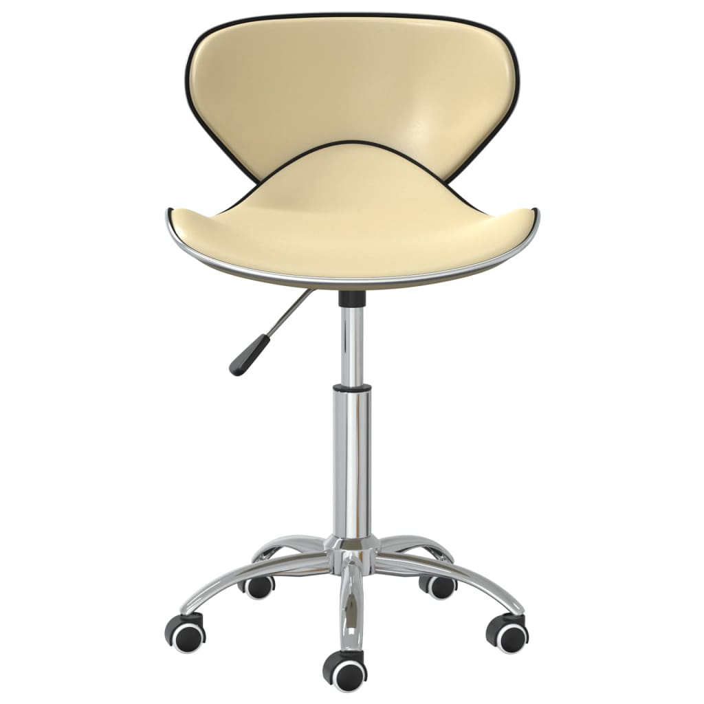 vidaXL Esszimmerstühle 4 Stk. Drehbar Weiß Kunstleder